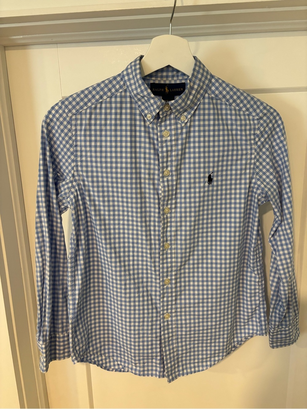 Ralph Lauren Boy’s Blue Gingham Button-Down Shirt